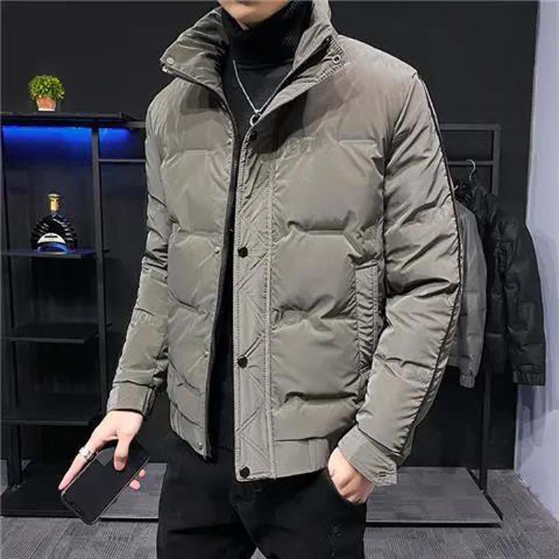 Down Jacket Men's 2021 Stand-up Collar Short Winter Trend Thick Warm Jacket
