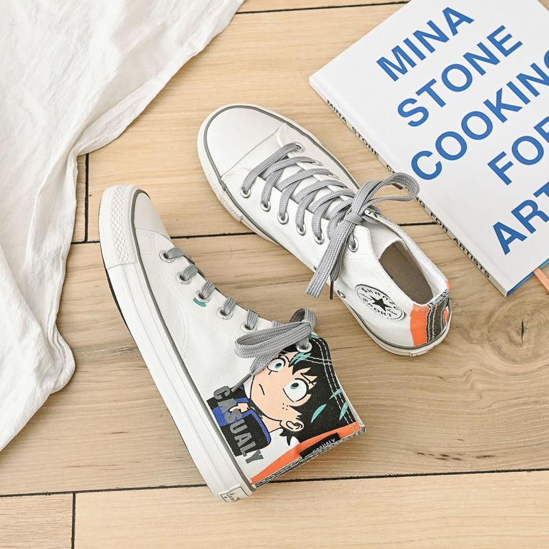 Men's high-top canvas shoes men's trend students women's shoes casual high-top sneakers men