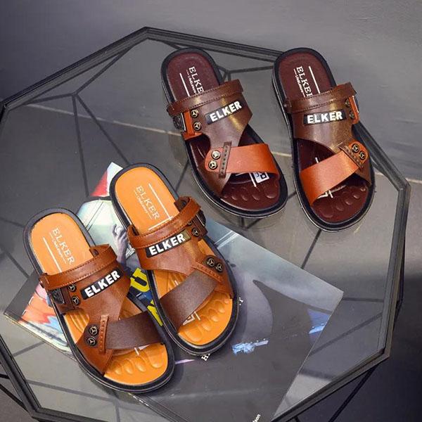 Spring and Summer Men's Indoor Soft Sole Slippers Large Size Casual Non-slip Beach Flat Slippers