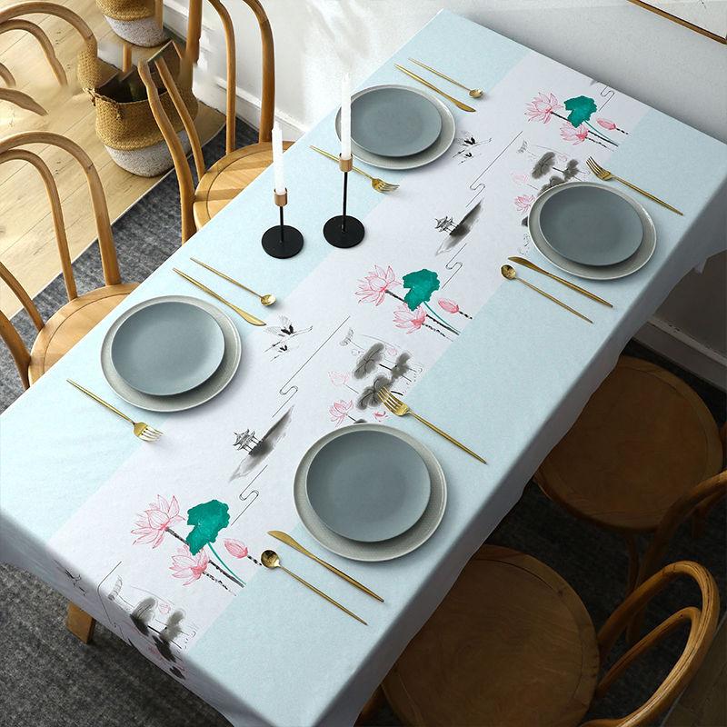 Tablecloth Waterproof and Oil-proof Disposable Oil-proof Household Rectangular Tablecloth European-style Coffee Table Pvc Table Mat
