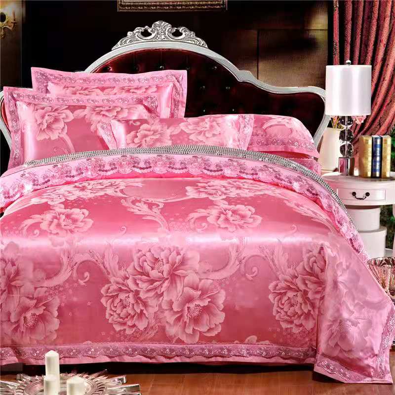 Luxury  Bedding Sets Bed Sheet Jacquard Duvet Cover Pillowcase Queen King Size Home Textile