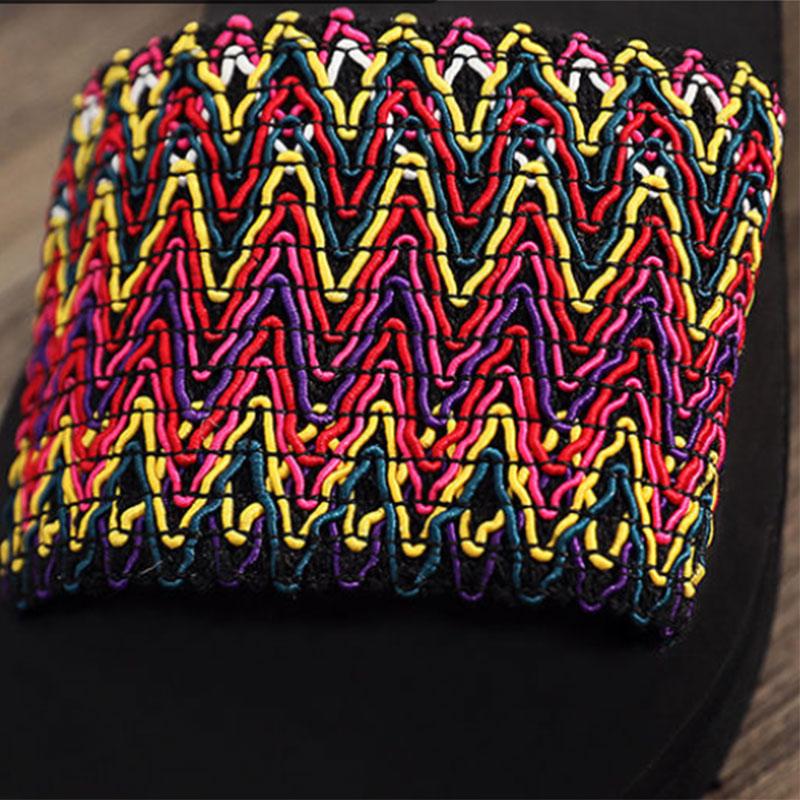 Summer One Word Slippers Girls Wear Fashion Wedge Heel Beach Shoes Non-slip Sandals