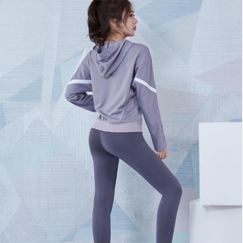 Sports Jacket Women Hooded Running Training Fitness Top Loose Zipper Cardigan Casual Long Sleeve Yoga Wear
