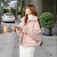 Plus Velvet Thick Winter Coat Women Loose Cotton Coat Plus Velvet POLO Neckline To Keep Warm and Comfortable Soft Women's Cotton Jacket