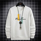 Men's Cotton Sweater Plus Velvet Long-sleeved Sweatshirts Loose Large Size Casual Round Neck Pullover Bottoming Top