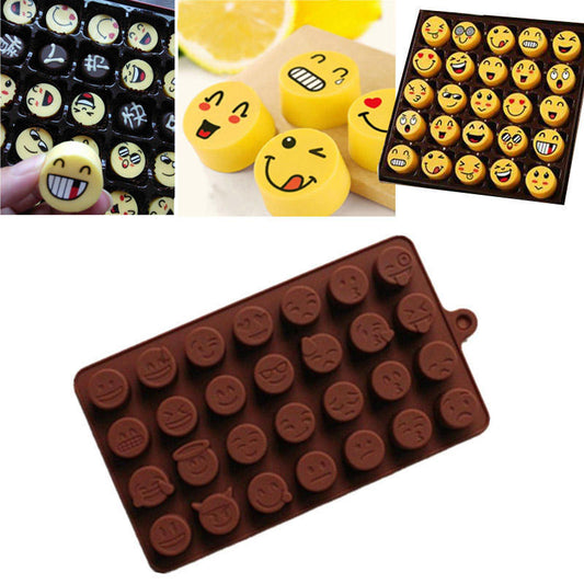Cake Baking Mold Silicone Emoji Funny Mold DIY Chocolate Candy Candy Fudge Soap Jelly