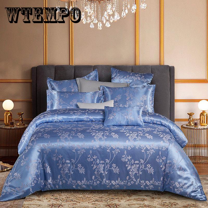 Jacquard Bedding Set Luxury Bed Set Double King Queen Size Bed Sheet Set Duvet Cover