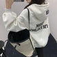 Women's Autumn and Winter Oversize Hooded Plus Velvet Thick Coat Korean Version of The Student Loose Top Ladies Ins Casual Sweater