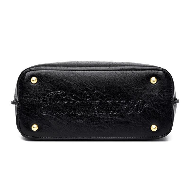 Genuine Leather Bag Women's Fashion Middle-aged Handbag Soft Leather Mother Shoulder Bag Cowhide Messenger Bag