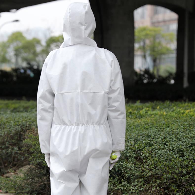 Protective Coverall Hooded Protective Elastic Waist Clothing Against Dry Splash Type Protection Suit
