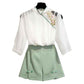 Women Chinese Style Chiffon T-shirt+Shorts+Vest 3pcs Office Ladies T-Shirt Shorts Suits