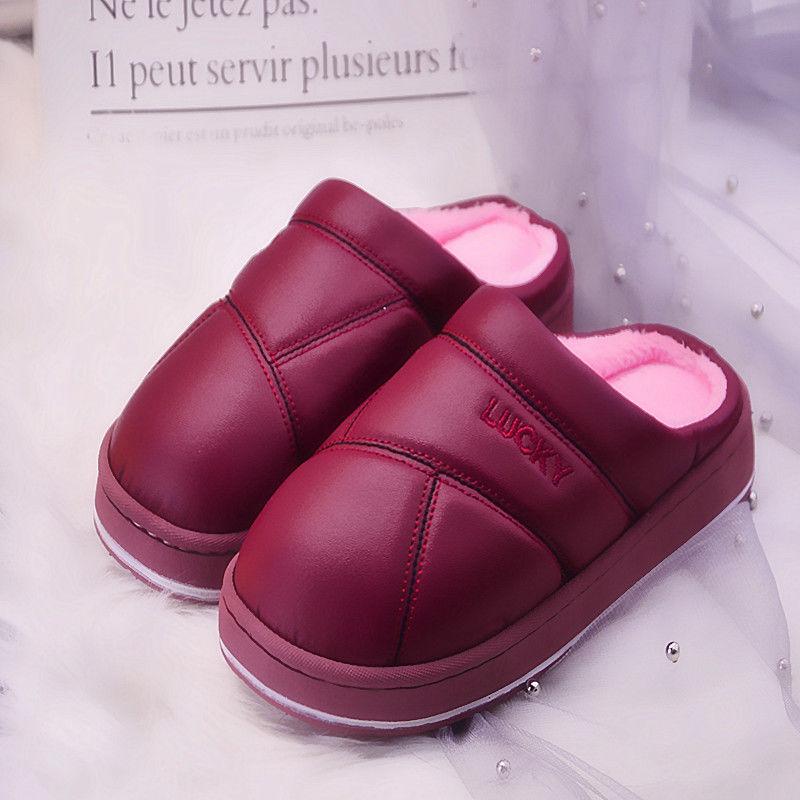 Autumn and Winter Pure Cotton Slippers Indoor Non-slip Soft-soled Shoes Warm Simple Plush Cotton Shoes