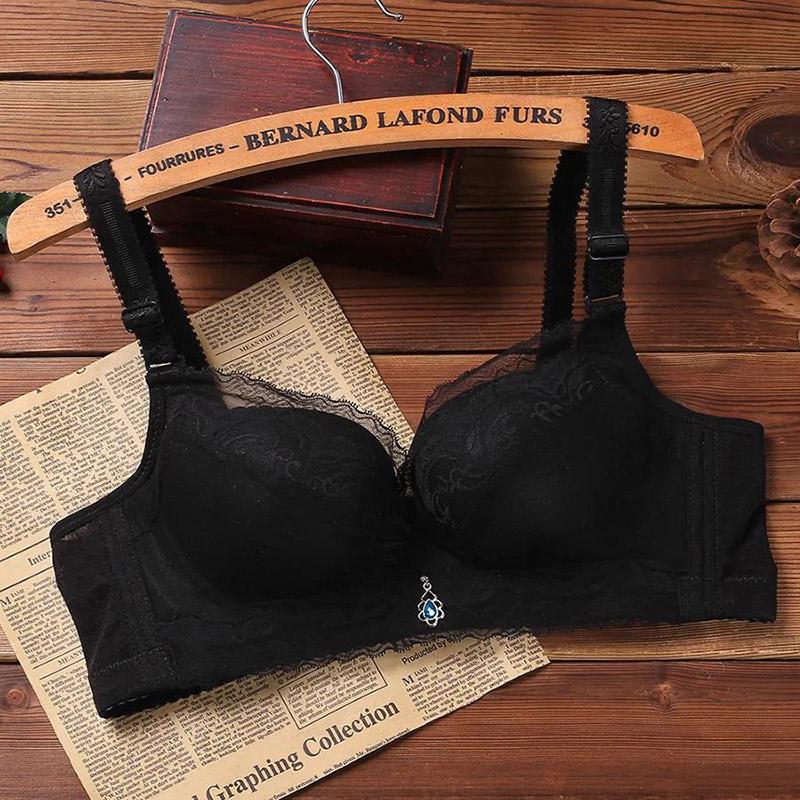 Summer Thin Sexy Lace No Steel Ring Small Chest Super Gathered Adjustable Underwear Ladies Underwear Bra