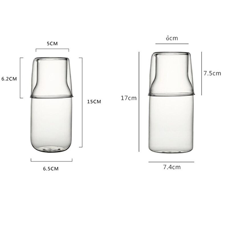 Glass Cup Cold Drink Cup Set Water Cup Water Carafe with Tumber Juice Milk Pot Durable High Borosilicate Glass Drinkware