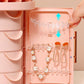 Jewelry Storage Box Household Large Capacity Jewelry Display Stand Earring Storage Artifact Earring Necklace Jewelry Jewelry Box