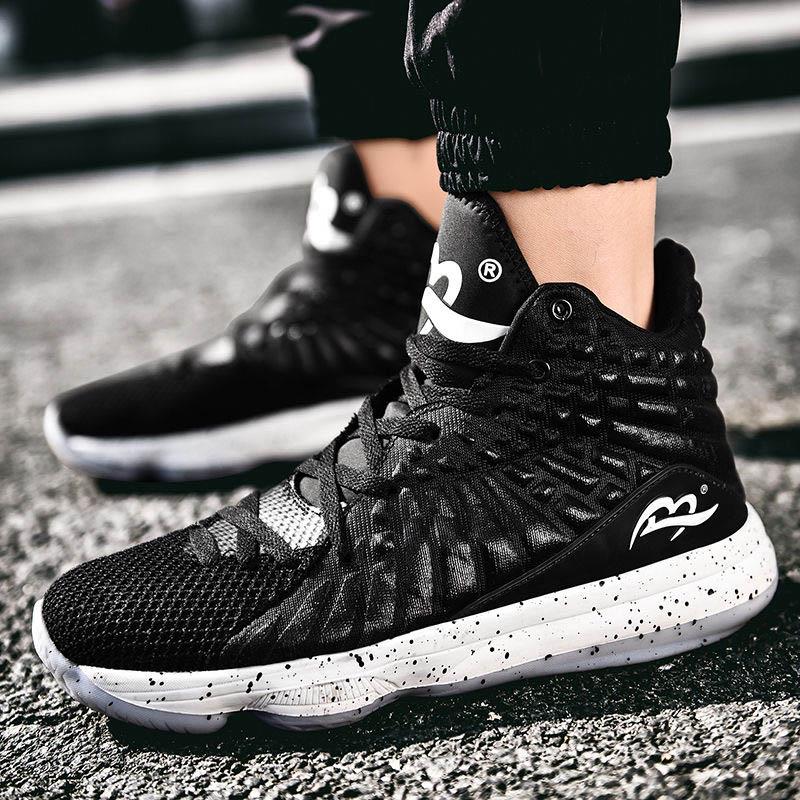 38-45 Men Non-slip Shockproof Basketball Shoes Sneakers Breathable Running Shoes Tactical Boots