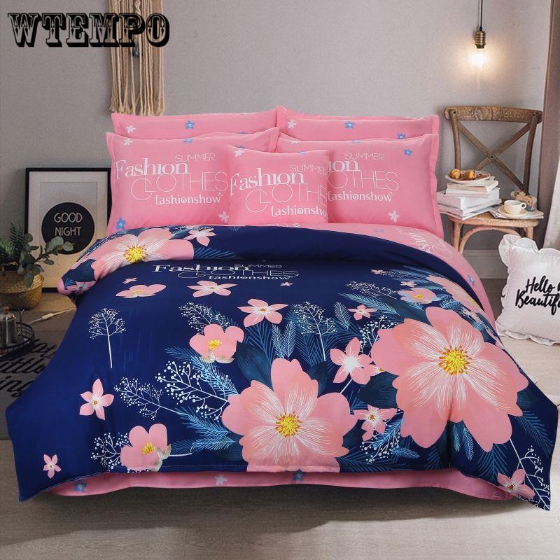 Egyptian Cotton Embroidery Luxury Oriental Bedding set King Queen size Bed set Coffee Bule Duvet