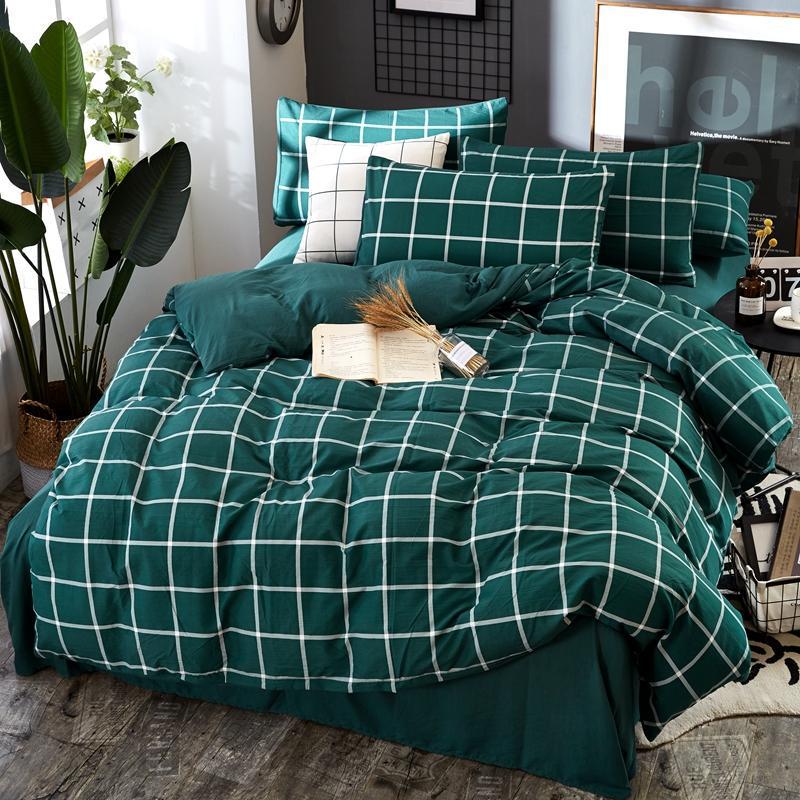 Bedding Set Queen King Single Duvet Cover Set Bed Linen Set Gray BedClothes