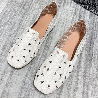 Large Size Square Toe Loafers Women Spring  Shoes Women Flat Shoes Soft Sole Comfortable Loafer Shoes