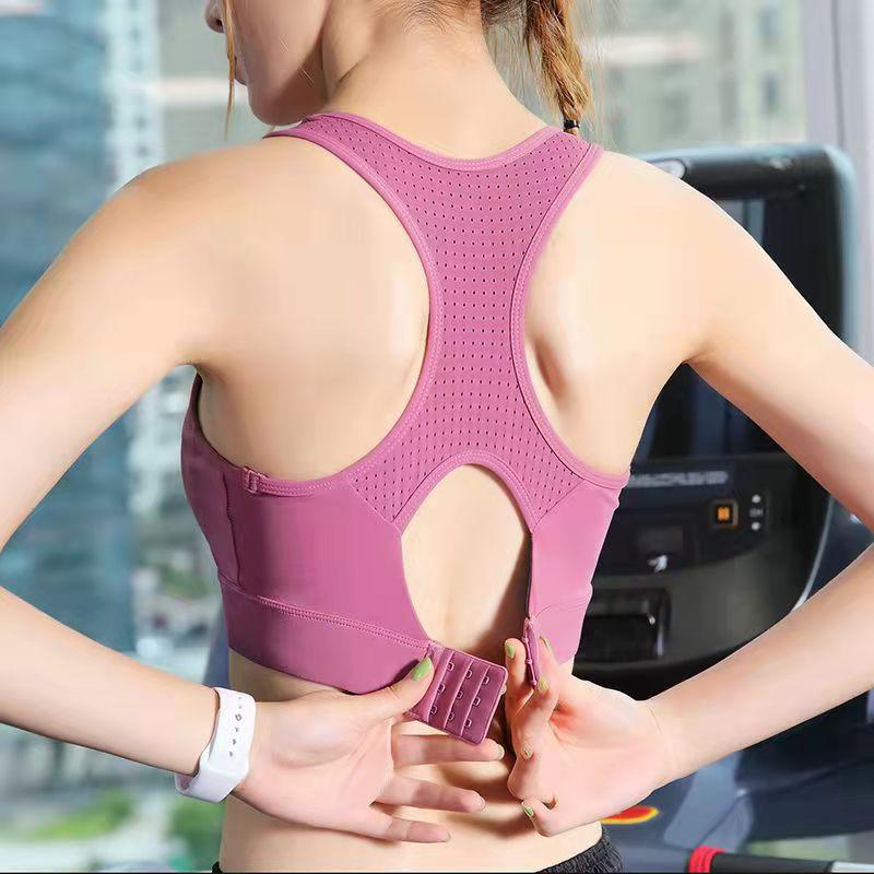 Women's High Strength Sports Bra Shockproof Running Gather Plus-size Mm Bra Large Sports Bra Wear Vest Yoga Bra Outside The Gym