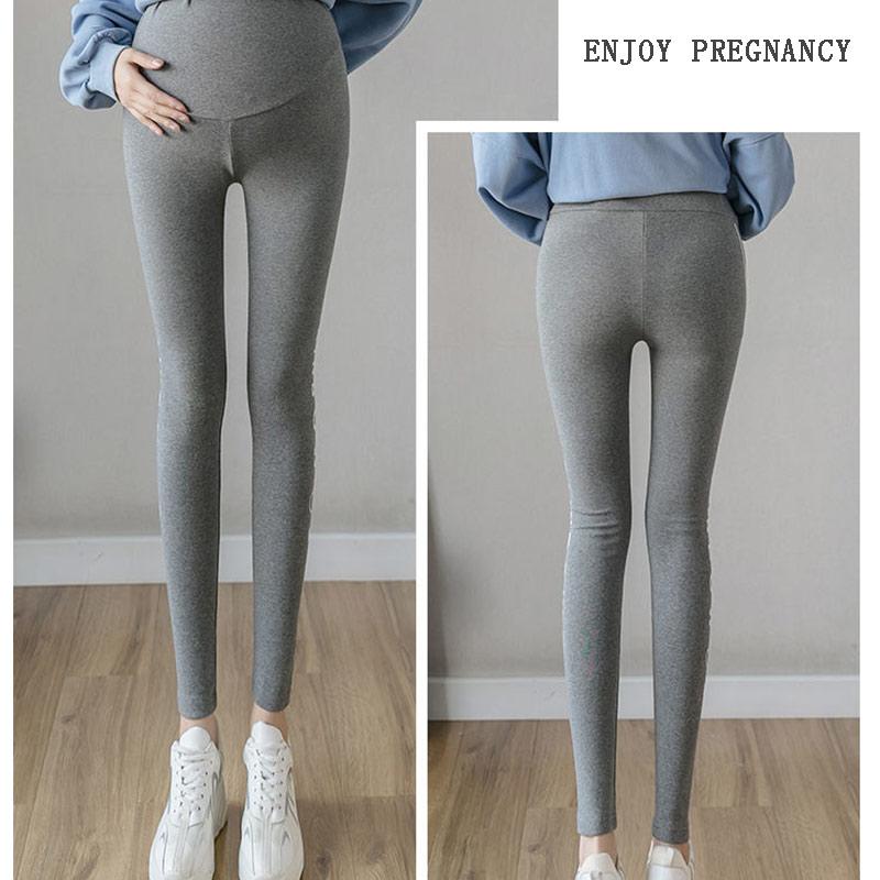 Spring and Summer Thin Pregnant Women's Leggings Thin Fashion Pregnant Women's Pants Cotton Maternity Long Trousers