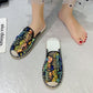 Baotou Half Slippers Female Summer Flat-bottomed Lazy One-step Outside Wear Net Red Sequin Fisherman Sandals and Slippers