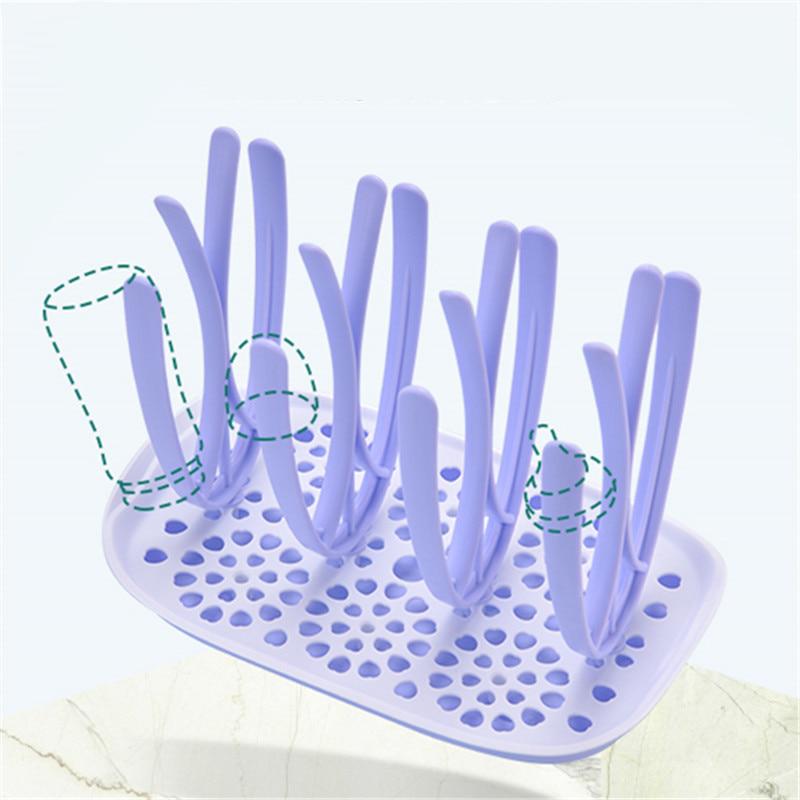 Solid Newborn Bottle Shelf Drainer Detachable Baby Bottle Holder For Feeding Cleaning Dryer D