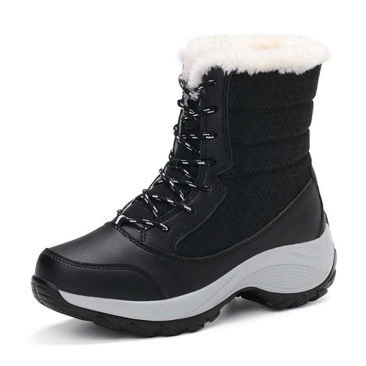 Women's Hiking Shoes Outdoor Waterproof Winter Plush Snow Boots Fashion Casual Sports Shoes