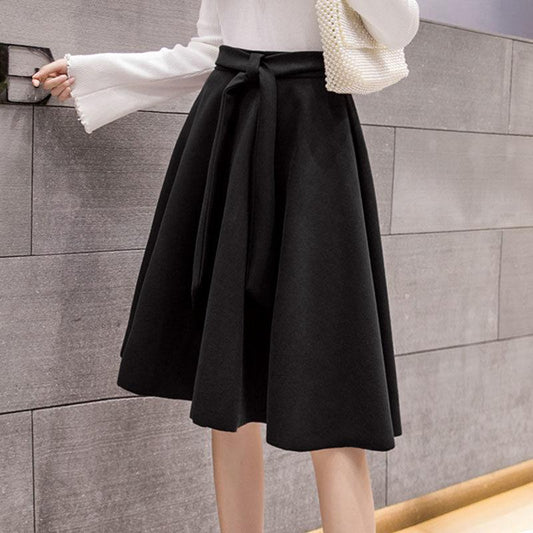 Autumn and Winter Retro National Style Short Skirt High Waist Skirt Christmas Wind Wild Bag Hip A Word Skirt