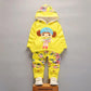 Girls Autumn and Winter Print Explosive Head Pattern Plus Velvet Suit To Keep Warm Children's Two-piece Long-sleeved Gold Mink Velvet Jacket