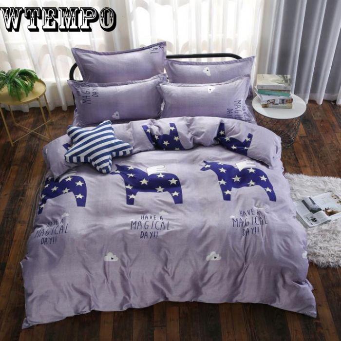 Bed Linen Set Sheet Pillowcase&duvet Cover Set Bedclothes Leaf Cover Home Bedding Sheet Set