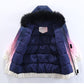 Girls' Warm Cotton Coat Winter Clothing Plus Velvet Thickening Girls Windproof Padded Jacket