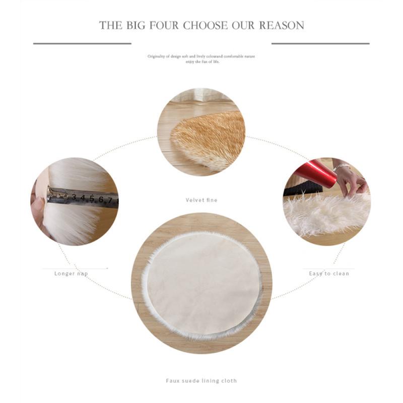 Love Heart Shape Fur Rugs Artificial Wool Sheepskin Baby Room Bedroom Soft Area Mat Long Hairy Rug Blue White Pink Shaggy Carpet