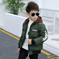 Boys' Jacket Autumn and Winter Models In The Big Boy To Overcome The Korean Version of The Plus Velvet Thick Coat Solid Color Warm Cotton Jackets