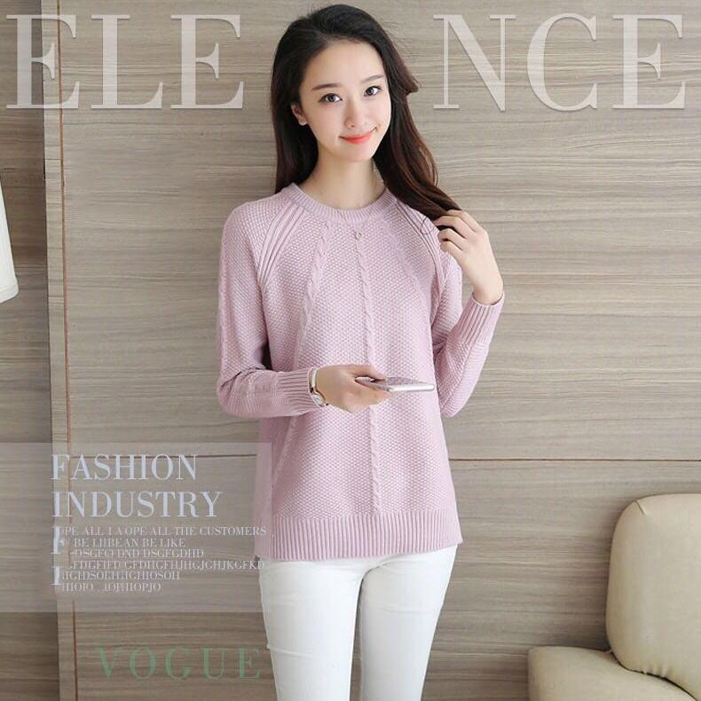 Knitted Sweater Fashion Long Sweaters Tops Women's Casual Crochet Turtlenecks