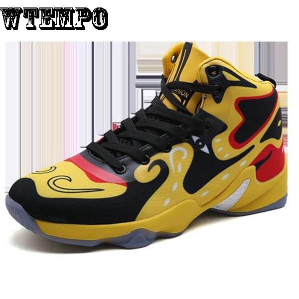 Fashion Basketball Men's Shoes Comfortable Non-slip High-top Canvas Shoes Sneakers