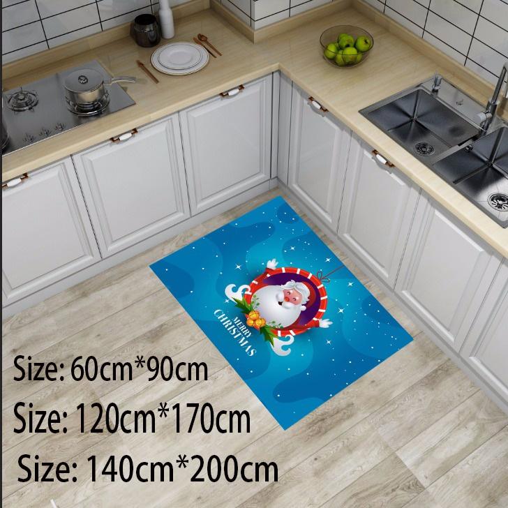 Santa Claus pattern carpet Living Room Bedroom Bathroom Christmas Decor Rug 3D printing Cartoon