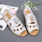 Mother Sandals Leather Soft Sole Middle-aged and Elderly Women's Shoes Non-slip Shoes Fish Mouth Shoes Granny Sandals Casual Shoes Wedges Work Shoes