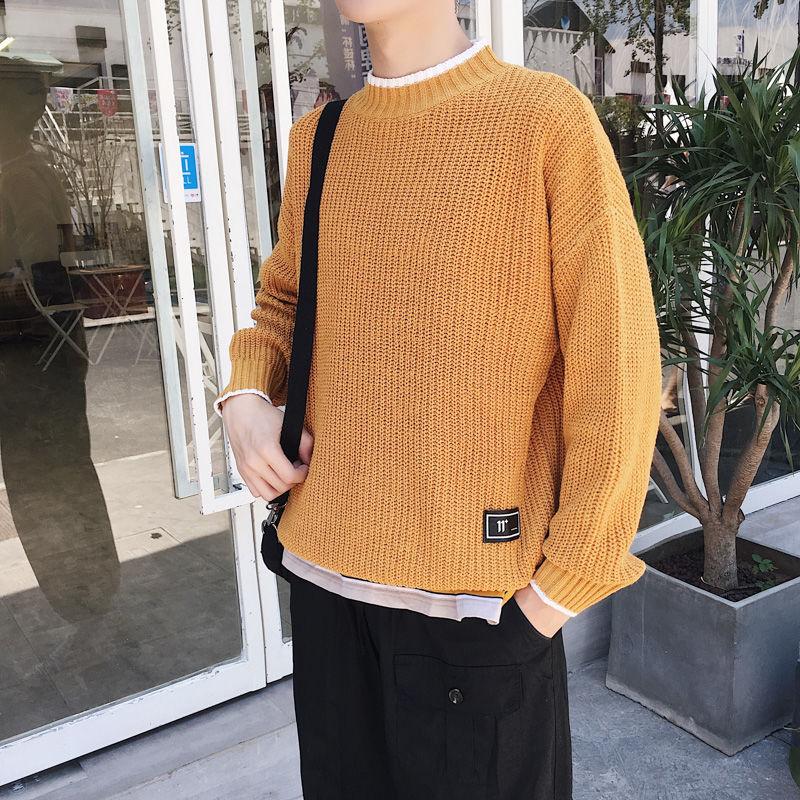 Autumn and Winter All-match Sweater Men's Loose Turtleneck Sweater Student Korean Style Trend Personality Handsome Top