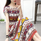 Summer Long Dress Casual Comfort Cotton Dress Plus Size Ethnic Style Short Sleeve Dress