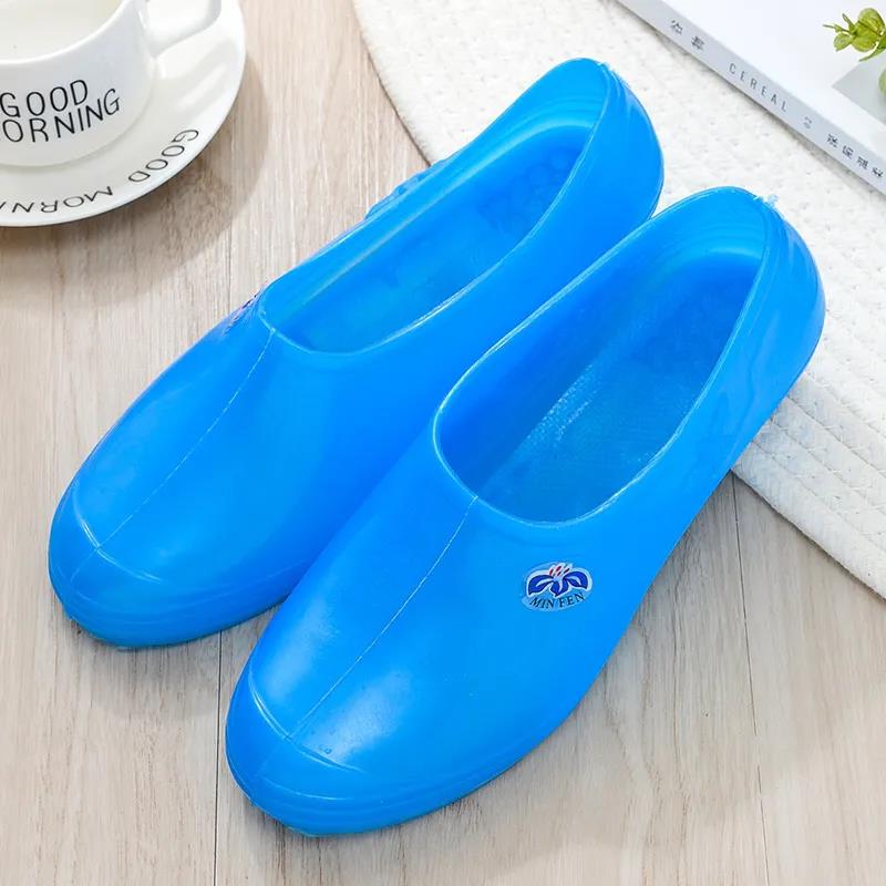 Rain Boots Female Adult Short Tube Shallow Water Shoes Summer Non-slip Kitchen Work Plastic Waterproof Low-top Wedge Jelly Rain Boots