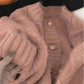 Autumn and Winter Women's Outer Wear Warm Sweater Casual Loose Thickening Retro All-match Twisted Korean Twist Knitted Cardigan