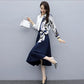 Printed Temperament Age-reducing Dress Suit Spring Women's Long-sleeved Shirt + Skirt Two-piece Suit Can Be Worn To Work