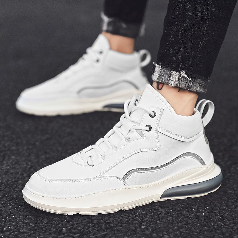 Men's Breathable Heighten Shoes Trendy High Top Men's Tennis Shoes Sports Basketball Board Shoes