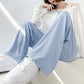 Pregnant Women's Pants Fashion Ice Silk Wide-leg Pants Spring Summer and Autumn Loose Straight Casual Maternity Wear