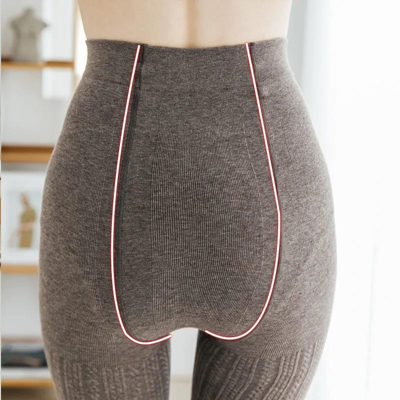 Knitted Twist Leggings Women's Spring and Autumn Thin Pantyhose White Gray Coffee Color Stepping Pants Nine-point Bottoming Socks Stretch Pants