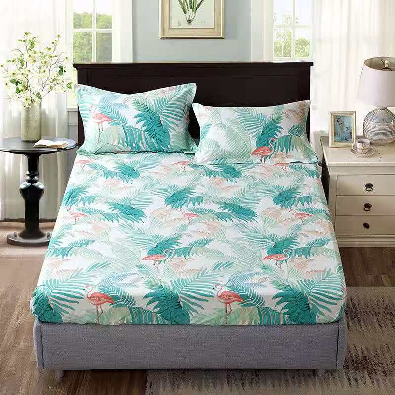 Non-slip Thick Protective Cover Mattress Cover Three-piece Cotton Skin-friendly Bedspread Bed Sheet Pillowcase