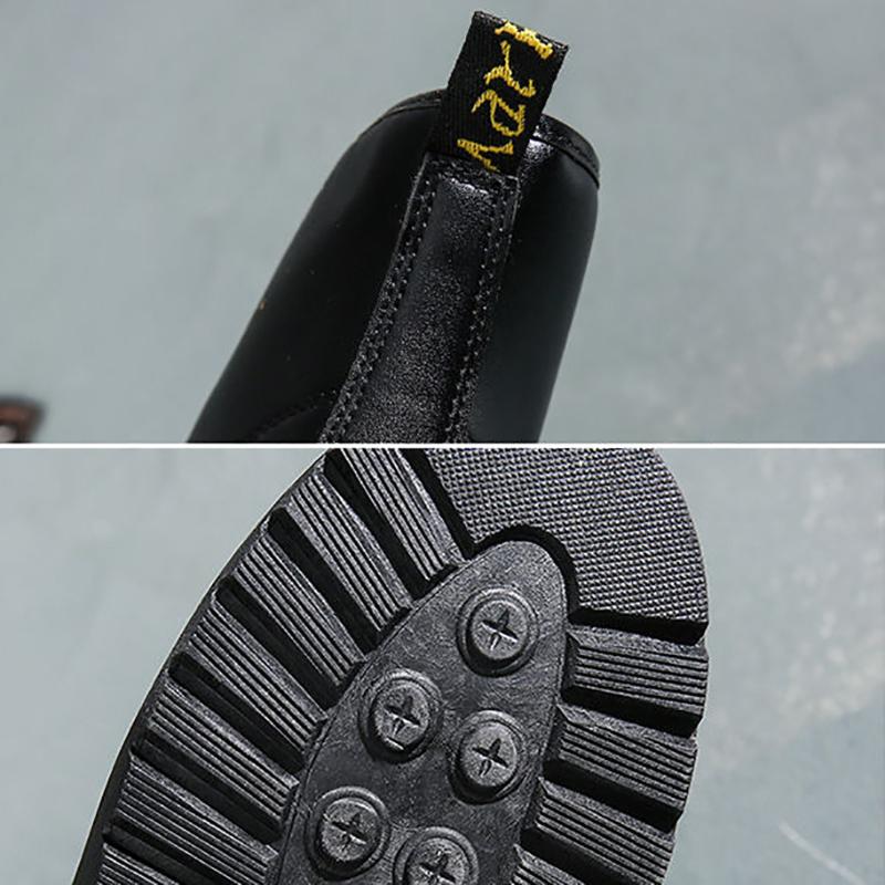 Men's High-top All Black Martin Boots Korean Style All-match Men's Trendy Shoes Non-slip Trend Casual Martin Shoes