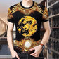 3D Dragon Print Shirt Men Tees Summer Fashion T-shirt Half Sleeve Overshirt Loose Comfortable Pullover