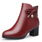 Boot Women Ankle Boots Winter Booties Leather Women's Ankle Boots Female Footwear